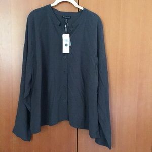 NWT Eileen Fisher gray blouse